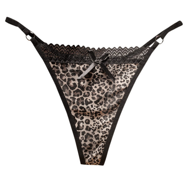 Sexy Lace Low Waist Leopard Printed G-string Intimates Briefs Panties - Image 13