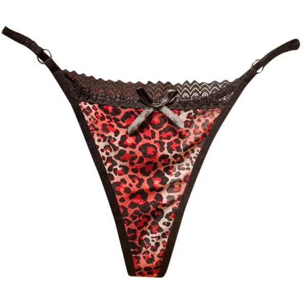 Sexy Lace Low Waist Leopard Printed G-string Intimates Briefs Panties - Image 10