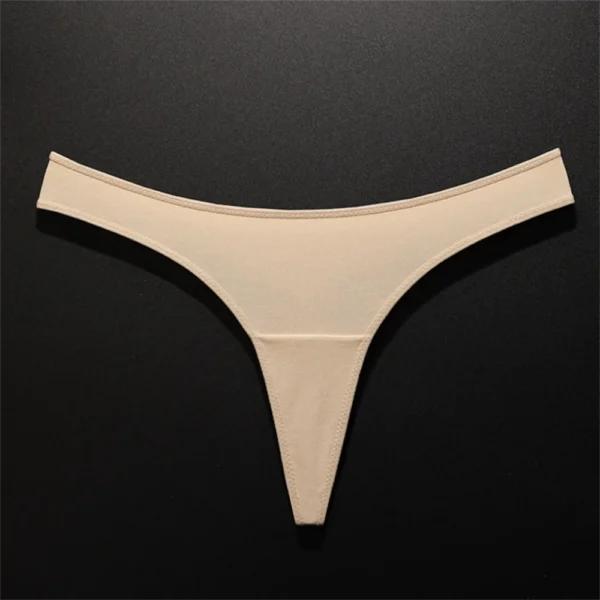 Comfortable Solid Sexy Cotton G String Color T-Back Panties - Image 3