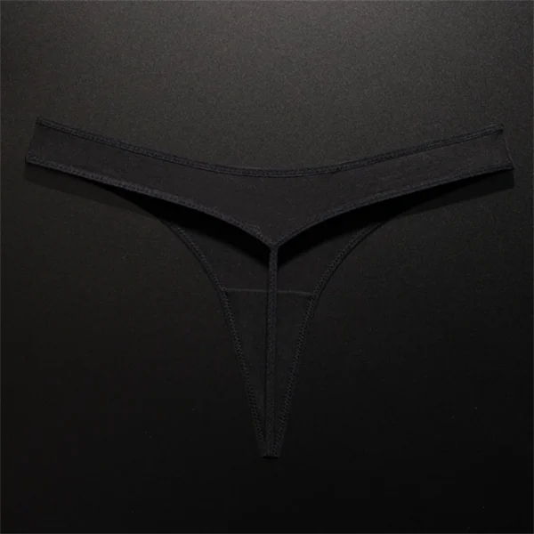 Comfortable Solid Sexy Cotton G String Color T-Back Panties - Image 19