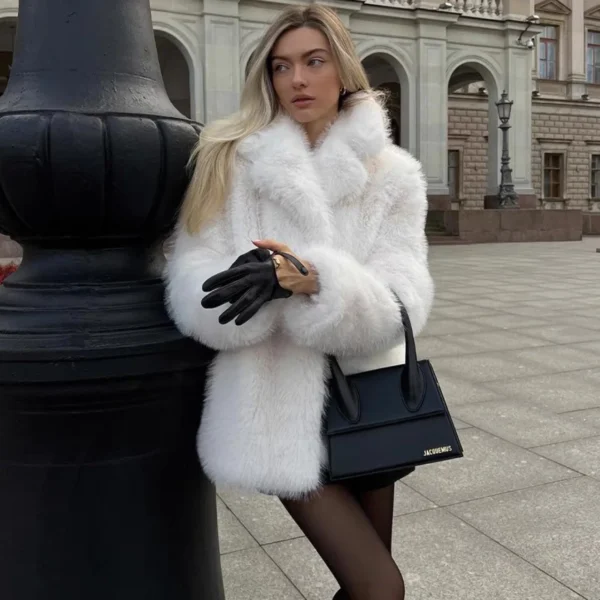 Exclusive And Very Luxury Shaggy Fluffy Fur Long Winter Coat - Image 14