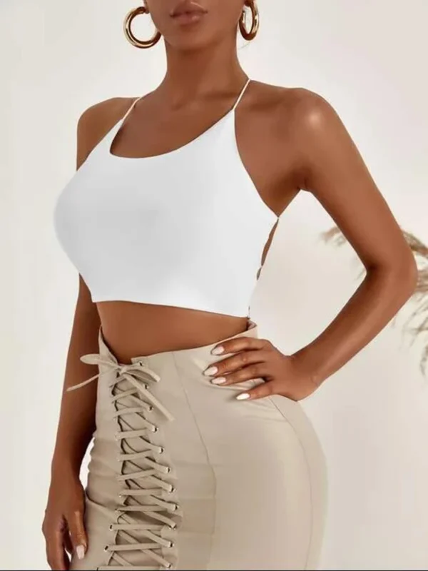 New Very Sexy Backless Lace-Up Crop Cami Tank Top - Image 13