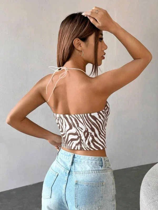 Classic New Summer Zebra Stripe Print Tank Top - Image 13