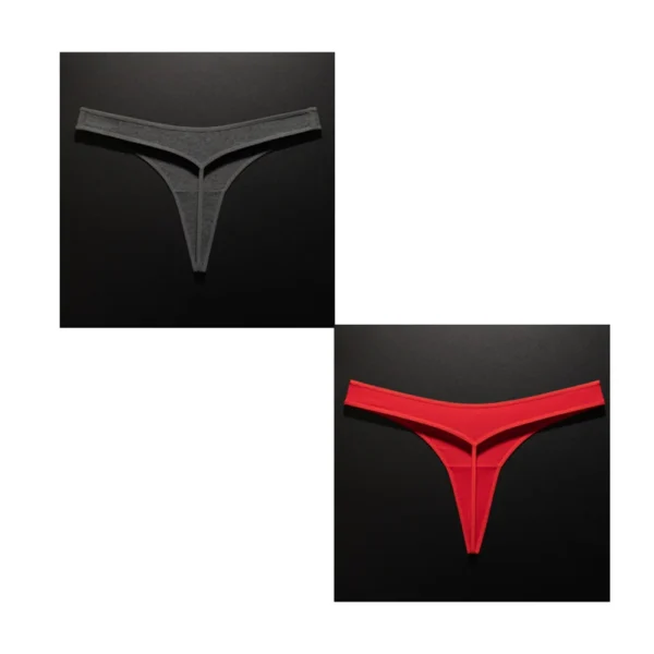 Comfortable Solid Sexy Cotton G String Color T-Back Panties - Image 16