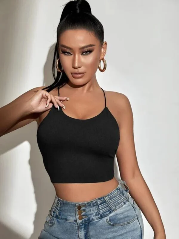 New Very Sexy Backless Lace-Up Crop Cami Tank Top - Image 4