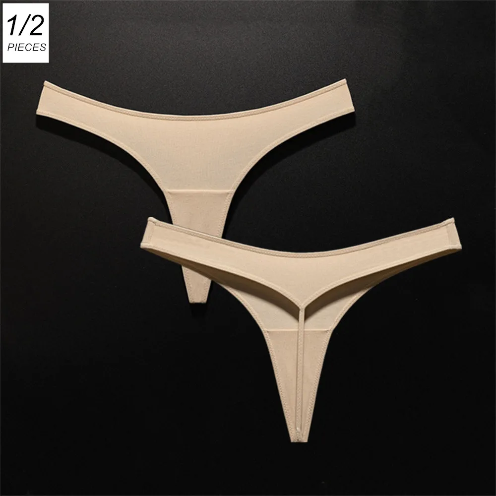 Comfortable Solid Sexy Cotton G String Color T-Back Panties