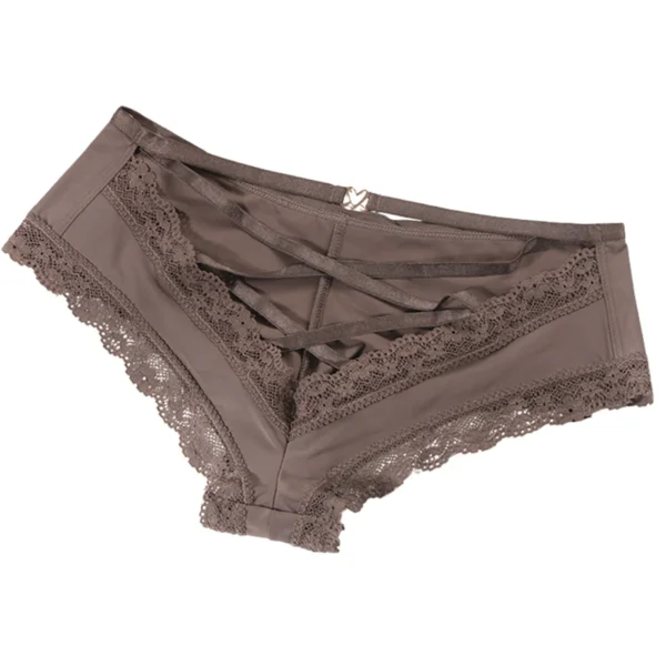 Covering Lace Briefs Thin Strip Tie Low Waist Sexy Panties - Image 15