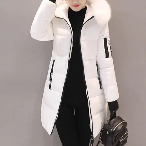 Classic Warm Windproof Hooded Cotton Winter Coat + Zipper Pockets