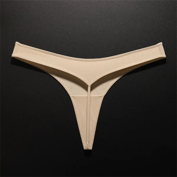 Comfortable Solid Sexy Cotton G String Color T-Back Panties - Image 17