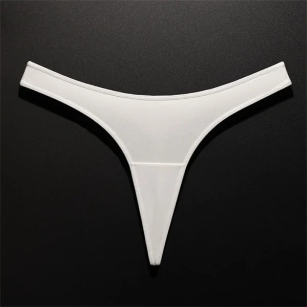 Comfortable Solid Sexy Cotton G String Color T-Back Panties - Image 4