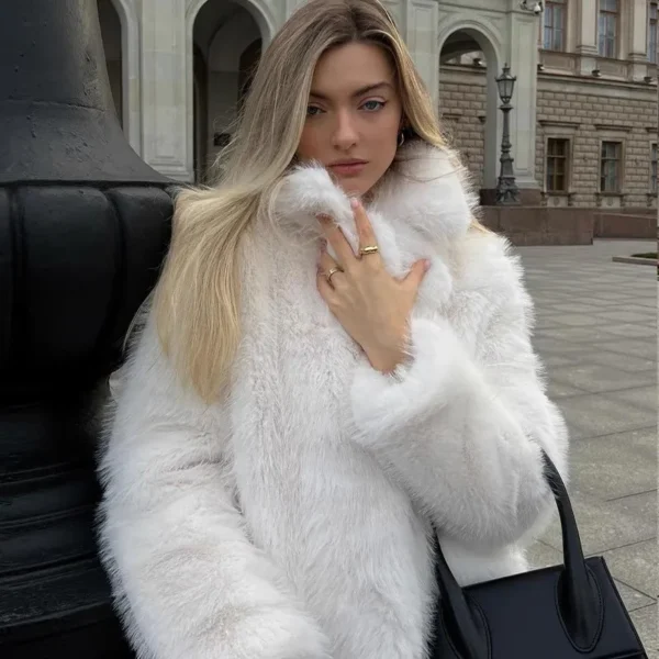 Exclusive And Very Luxury Shaggy Fluffy Fur Long Winter Coat - Image 8