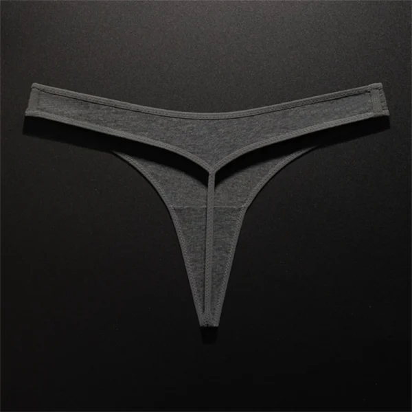 Comfortable Solid Sexy Cotton G String Color T-Back Panties - Image 11