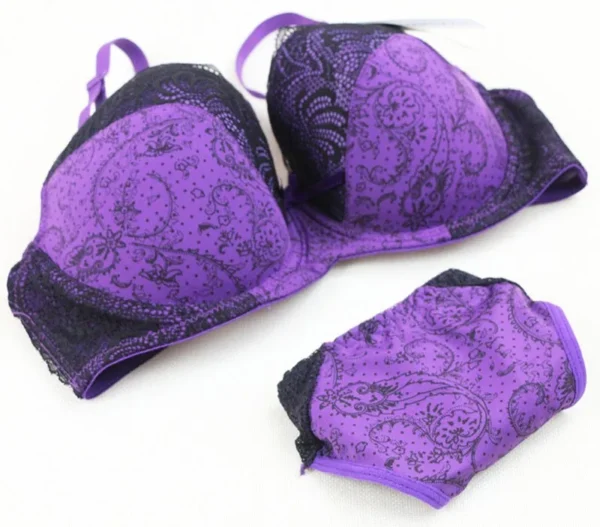 New Sexy Lingerie Embroidered Lace Bra Cup Underwear Set - Image 13