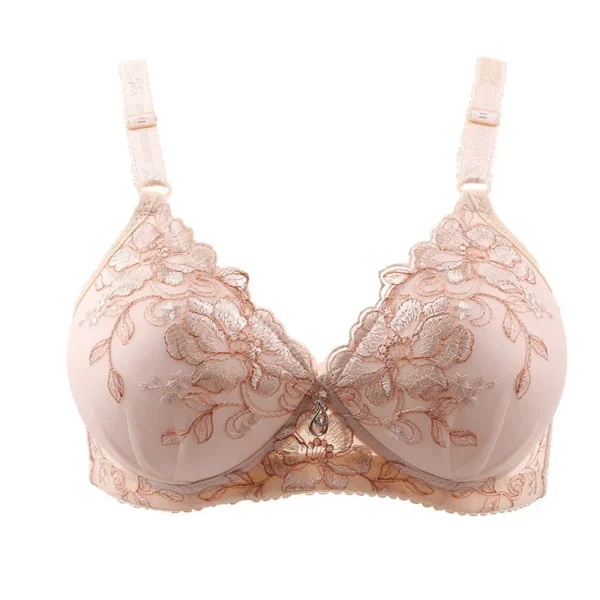 Adjustable Sexy Lingerie Vintage Floral Print Lace Push Up Bra - Image 7