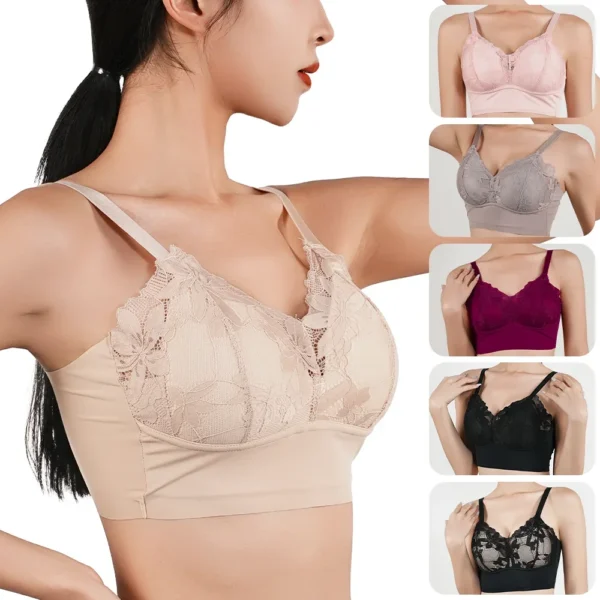 Very Comfortable Wrap Sexy Lace Chest Bralette Breathable Bra - Image 4