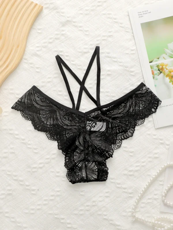 New Pull Gathering Lace Bra And Panties Underwear Set - Image 5