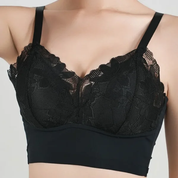 Very Comfortable Wrap Sexy Lace Chest Bralette Breathable Bra - Image 5