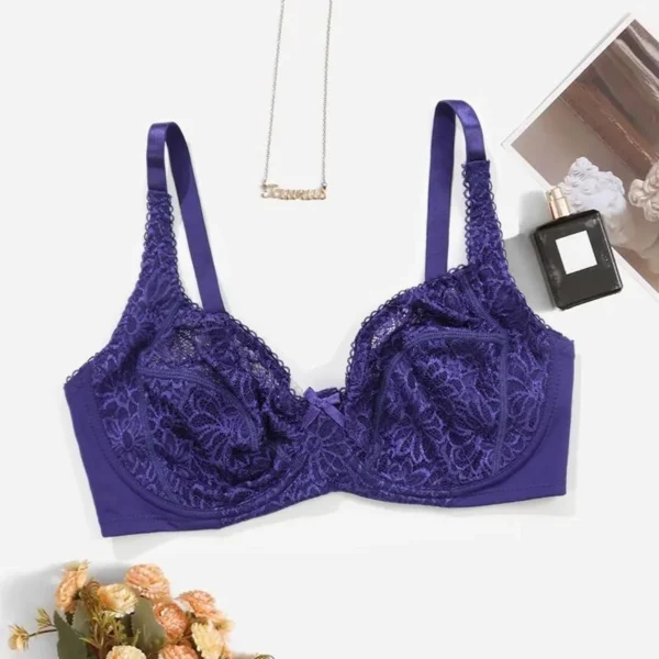 Classic Lace Bralette With Wire No Foam Pad Bra - Image 10