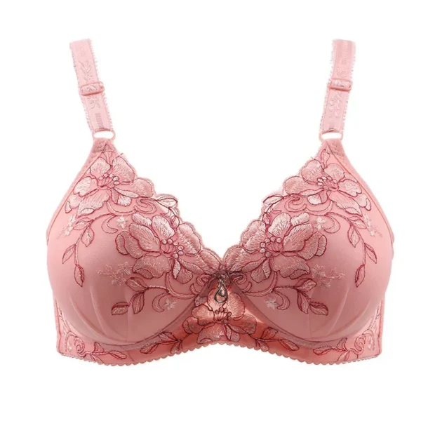 Adjustable Sexy Lingerie Vintage Floral Print Lace Push Up Bra - Image 9