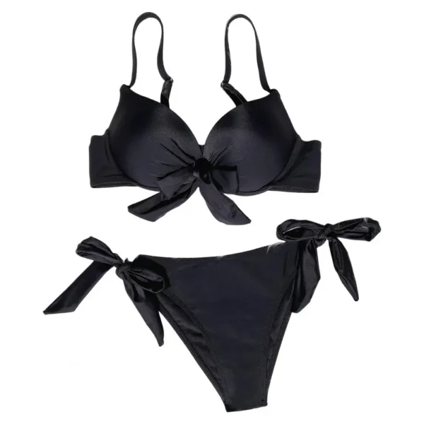 Two Pieces Very Sexy Elegant Knot Push Up Bikini Set - Image 8