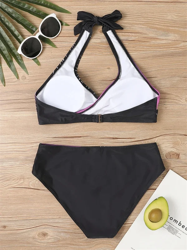 Beautiful Various Pattern V Neck Summer Beachwear Bikini Set - Image 22